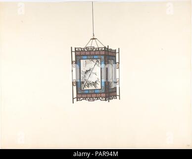 Hanging Lantern. Artist: Anonyme, Chinesisch, 19. Abmessungen: Insgesamt: 14 1/8 x 18 3/8 in. (35,9 x 46,7 cm). Datum: 19. Museum: Metropolitan Museum of Art, New York, USA. Stockfoto