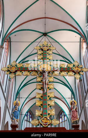 Kruzifix, Triumphal Kreuz, Dom, Schwerin, Mecklenburg-Vorpommern, Deutschland Stockfoto