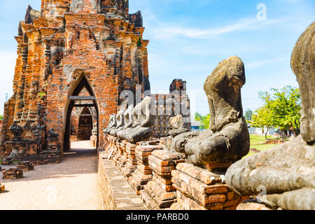 Thailand, Ruinen von Ayutthaya, Wat Watthanaram Tempel in der historischen Stadt von Ayutthaya Stockfoto