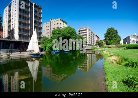 Italien, Lombardei, Mailand, Stadtteil Navigli, Darsena Stockfoto