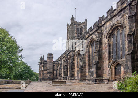 Lancaster Priorat und Details aus der Kirche Stockfoto