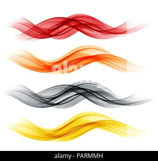 Abstrakte Farbe wave rauch transparent wellenförmigen Design Stock Vektor