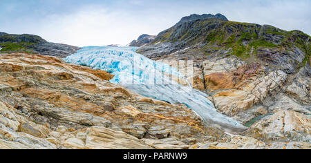 Die blauen Gletscher Svartisen, Nord Norwegen Stockfoto