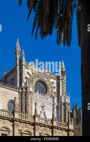 Teil der Kathedrale von Sevilla, Sevilla, Spanien, Europa Stockfoto