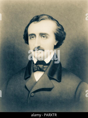 Edgar Allen Poe, 1809-1849. Der amerikanische Schriftsteller. Stockfoto