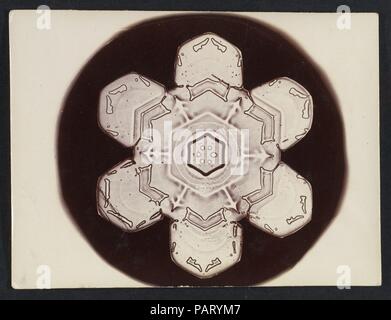 [Snow Crystal]. Artist: Wilson Alwyn Bentley (American, 1865-1931). Abmessungen: Bild: 3. × 3 3/16 in. (7,6×8,1 cm): 3 x 4-in. (7,6 × 10,2 cm). Datum: 1890S-1920s. Museum: Metropolitan Museum of Art, New York, USA. Stockfoto