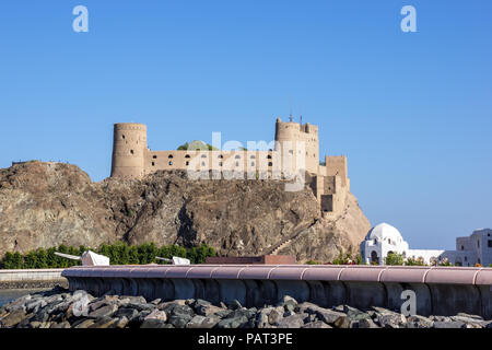 Fort Al-Jalali in der Altstadt von Muscat - Muscat, Oman Stockfoto