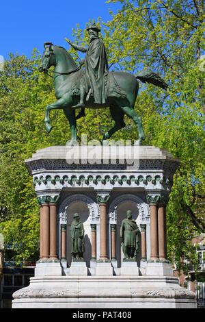 Denkmal des Heiligen Römischen Kaiser Karl der Große (742-814) in Lüttich, Belgien Stockfoto