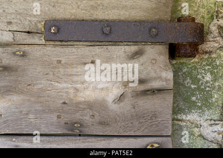 Details einer alten Tür bei Godolphin House Stockfoto