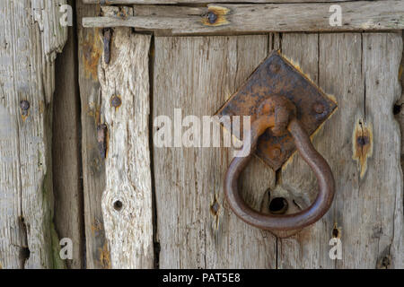 Details einer alten Tür bei Godolphin House Stockfoto