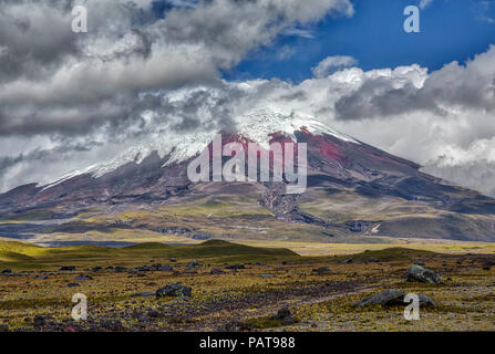 Der Vulkan Cotopaxi in Ecuador Stockfoto