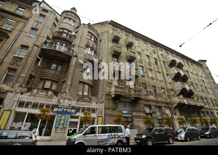 Nepszínhaz Straße, Budapest, Ungarn Stockfoto