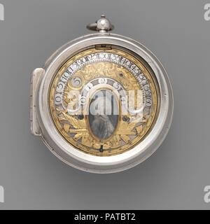 Beobachten. Kultur: Britische, London. Abmessungen: Durchmesser: 2 cm. (6,4 cm). Schöpfer: Uhrmacher: Thomas Tompion (British, 1639-1713). Datum: Ca. 1695 oder später. Museum: Metropolitan Museum of Art, New York, USA. Stockfoto