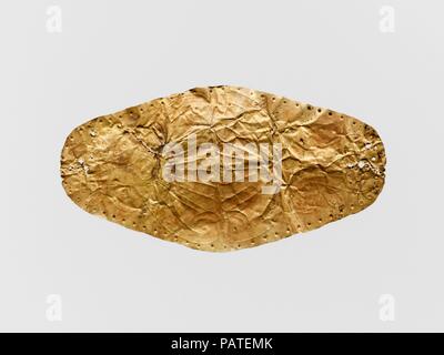 Gold leaf Stirnband (Band für die Stirn). Kultur: Zypriotische. Abmessungen: Andere: 2 15/16 in. (7,5 cm). Datum: 7.-6. vorchristlichen Jahrhundert. Palmette Ornament. Museum: Metropolitan Museum of Art, New York, USA. Stockfoto