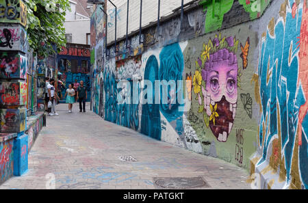 Street Art und Graffiti in Gent Stockfoto