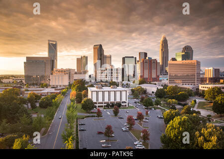 Charlotte City Skyline North Carolina, Mecklenburg County, USA Stockfoto