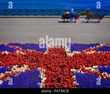 BREXIT: am Rande der Klippen Stockfoto