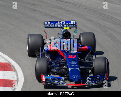 Montreal, Kanada 6/9/2018. Pierre Gasly Frankreichs für Red Bull Toro Rosso Honda beim Qualifying in der Formel 1 Grand Prix von Kanada, C Stockfoto