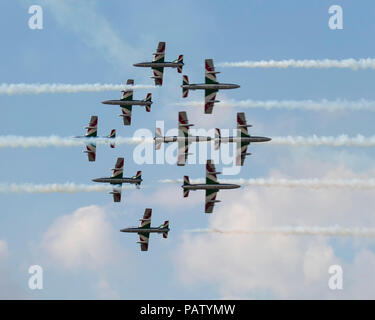 Die Frecce Tricolori italienische Luftwaffe display Team an der Royal International Air Tattoo 2018 Stockfoto