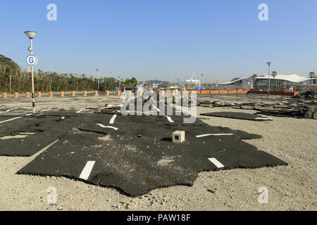 Schäden nach einem Taifun Tokio Enoshima Stockfoto