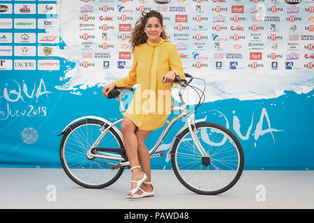 Italien. 25. Juli, 2018. Giffoni Film Festival 2018, 48th Edition. Photocall durch die italienische Schauspielerin Simona Cavallari (Italien, Giffoni, 25. Juli 2018) Credit: Unabhängige Fotoagentur/Alamy leben Nachrichten Stockfoto