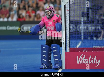 Julia Ciupka (GER, Torhüter). Deutschland gegen Argentinien. Match 11. Pool C. Hockey der Frauen-WM 2018. Lee Valley Hockey Centre. Queen Elizabeth Olympic Park. Stratford. London. UK. 25.07.2018. Stockfoto