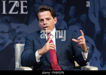 Washington, DC, USA. 25. Juli, 2018. ANTHONY SCARAMUCCI, ehemaliger White House Communications Director, sprechen am Wendepunkt High School Leadership Summit in Washington, DC am 25 Juli, 2018 Bild: Michael Brochstein/ZUMA Draht/Alamy leben Nachrichten Stockfoto