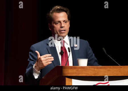 Washington, DC, USA. 25. Juli, 2018. ANTHONY SCARAMUCCI, ehemaliger White House Communications Director, sprechen am Wendepunkt High School Leadership Summit in Washington, DC am 25 Juli, 2018 Bild: Michael Brochstein/ZUMA Draht/Alamy leben Nachrichten Stockfoto