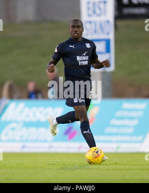 Balmoor Stadion, Peterhead, Großbritannien. 25. Juli, 2018. Scottish League Cup, Gruppe D, Peterhead gegenüber Dundee, Dundee Kharl Madianga Credit: Aktion plus Sport/Alamy leben Nachrichten Stockfoto