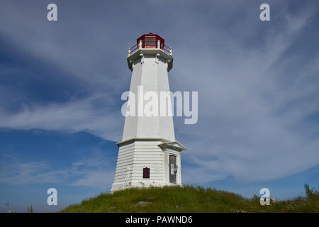 Die louisbourg Leuchtturm in Nova Scotia, der erste Leuchtturm in Kanada gebaut Stockfoto