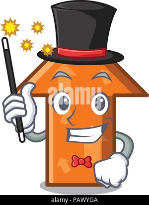 Magier Pfeil Maskottchen Cartoon Stil Stock Vektor