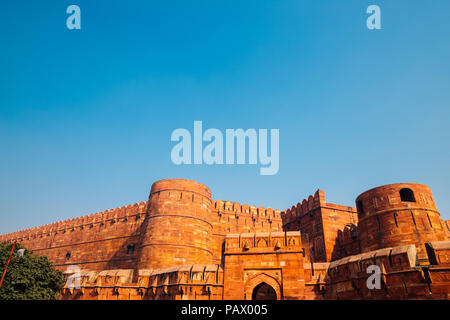 Agra Fort historische Architektur in Agra, Indien Stockfoto