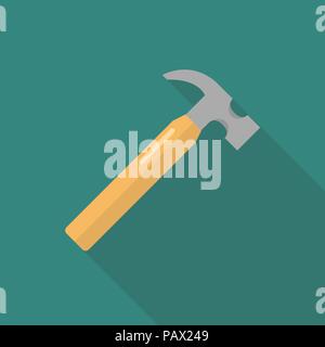 Hammer flache Bauform. Vector Illustration Stock Vektor