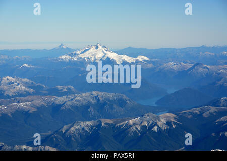 Luftaufnahme von Cerro Tronador, Bariloche, Patagonia Stockfoto