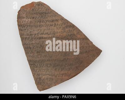 Ostrakon. Kultur: Koptischen. Abmessungen: 4 1/2 x 4 3/4 in. (11,5 x 12 cm). Datum: 7. Museum: Metropolitan Museum of Art, New York, USA. Stockfoto