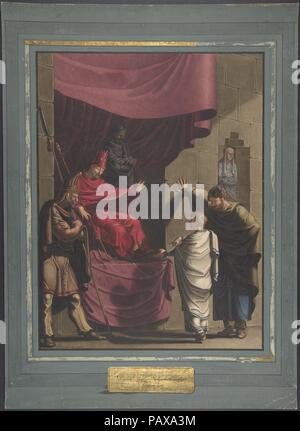 Daniel interpretiert Nebukadnezar's Dream. Artist: Franz von Hauslab der Jüngere (Österreichische, Wien 1798-1883). Abmessungen: Bild: 16 x 12 1/16-in. (40,6 x 30,7 cm). Datum: 1815-83. Museum: Metropolitan Museum of Art, New York, USA. Stockfoto