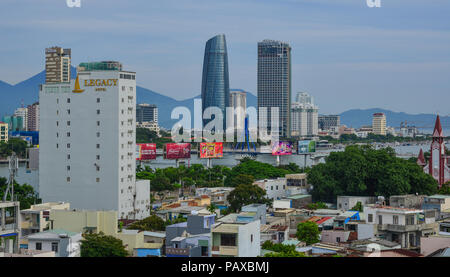 Da Nang, Vietnam - May 22, 2018. Stadtbild von Da Nang, Vietnam. Da Nang ist eine Küstenstadt in Zentralvietnam für seine Sandstrände und Geschichte bekannt. Stockfoto