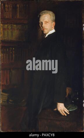 Edward Robinson. Artist: John Singer Sargent (Amerikanische, Florenz 1856-1925 London). Abmessungen: 56 1/2 x 36 1/4 in. (143,5 x 92,1 cm). Datum: 1903. Edward Robinson (1858-1931) wahrscheinlich met Sargent in den frühen 1890er Jahren, als er der Kurator der Antikensammlung im Museum der schönen Künste, Boston, und der Künstler arbeitete auf Wandbilder für die Boston Public Library. Robinson wurde zum Direktor des Museums der Bildenden Künste im Jahre 1902, dem Jahr vor Sargent ihn gemalt. Er würde zum Metropolitan Museum als stellvertretender Direktor im Jahre 1905 kommen und als Direktor von 1910 bis 1931. In Sargent Stockfoto