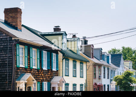 Reihenhäuser in Annapolis, Maryland Stockfoto