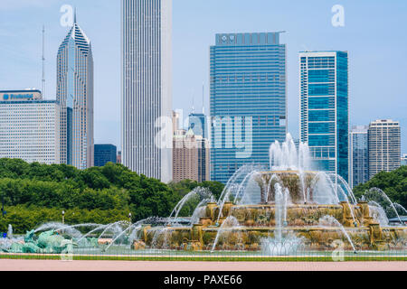 Der Buckingham Fountain, im Grant Park, Chicago, Illinois Stockfoto