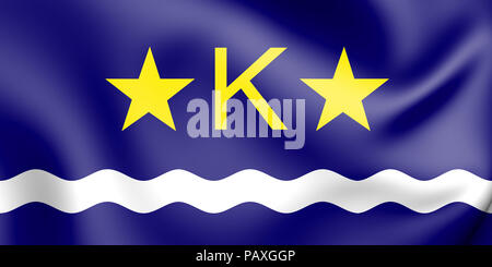 3D-Markierung von Kinshasa, Demokratische Republik Kongo. 3D-Darstellung. Stockfoto