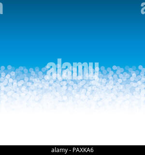 Blubber blasen. Schaum Simulation mit weißen Punkten auf blauem Hintergrund. Vielen überlappenden durchscheinend weiße Flecken erzeugen Schaum wie Muster. Abstrakt. Stockfoto