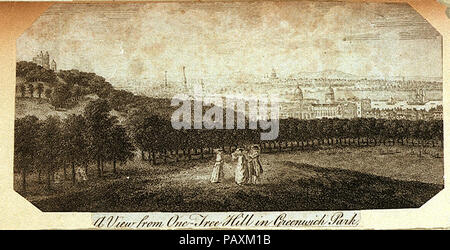 Eine Ansicht von one-tree Hill im Greenwich Park Stockfoto