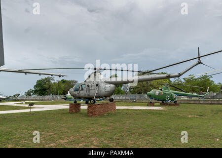 KRUMOVO, Plovdiv, Bulgarien - 29 April 2017: Aviation Museum in der Nähe von Flughafen Plowdiw, Bulgarien Stockfoto