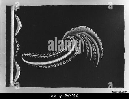 Stickerei Probe für einen Mann. Kultur: Französisch. Abmessungen: L.4 7/8x W. 3 1/2 Zoll 12,4 x 8,9 cm. Datum: Ca. 1785. Museum: Metropolitan Museum of Art, New York, USA. Stockfoto