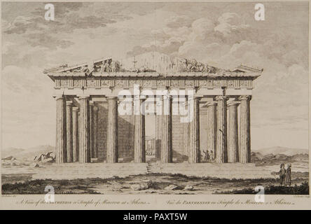 Ein Blick auf die Parthenion oder Tempel der Minerva zu Athen - Dalton Richard - 1751. Stockfoto