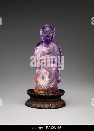 Stehender Buddha. Kultur: China. Abmessungen: H.2 1/8 in. (5,4 cm). Datum: 18. Museum: Metropolitan Museum of Art, New York, USA. Stockfoto