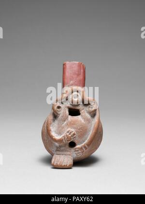 Keramik Pfeifen. Kultur: Mexikanische. Abmessungen: L 95 mm.; W. 56mm.; D 53 mm; Gew. 79g .. Datum: 900-1521 (?). Museum: Metropolitan Museum of Art, New York, USA. Stockfoto