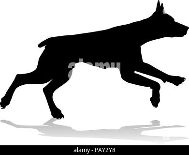 Hund Silhouette Haustier Stock Vektor