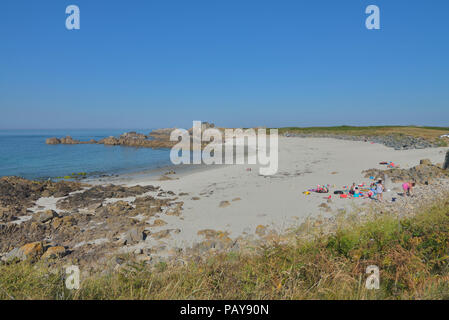 Baie de la Jaonneuse oder Jaonneuse Bay, Guernsey, Channel Islands, Britische Inseln Stockfoto